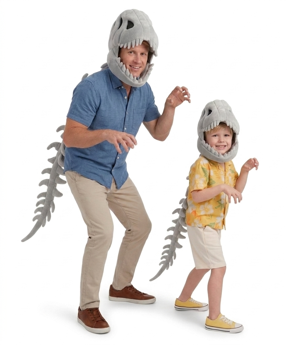 Realistic Dinosaur Skeleton Costume Set